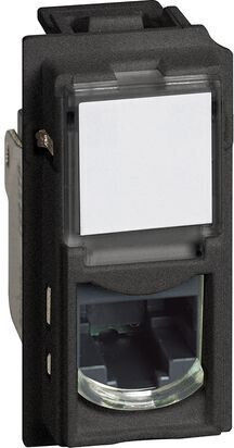 Legrand Living Now Front Single Network Socket RJ45 Cat5 Black KG4279C5E