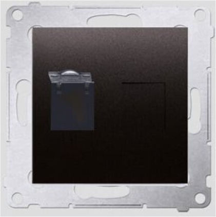 Kontakt-simon Computer Socket Simon54 Single Rj45 Cat.6 Overcast Anthracite D61.01/48