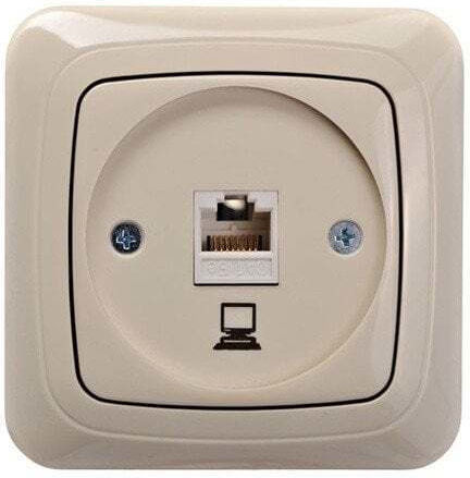 Powerp 1plug Pc Unfr Rj45 Sand