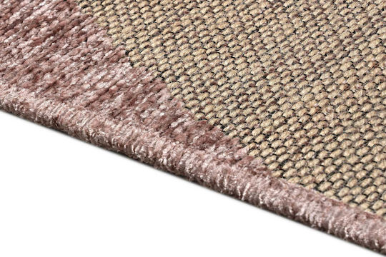 Madi Ansia Rye Rug Rectangular Cotton Beige Pink