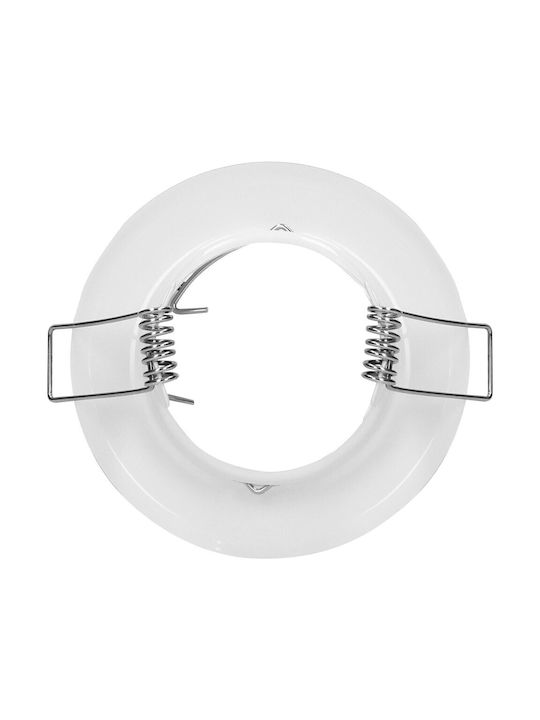 Orno Round Plastic Recessed Spot with Integrated LED and Cool White Light White 1pcs