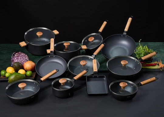 Heinner Heinner Wok aus Aluminium mit Deckel mit Antihaftbeschichtung
