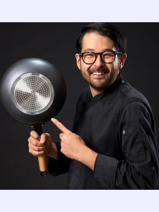 Heinner Rikito Watanabe Wok από Αλουμίνιο με Καπάκι με Αντικολλητική Επίστρωση 8cm
