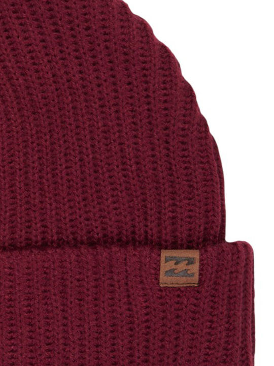 Alta Beanie Beanie with Rib Knit in Burgundy color