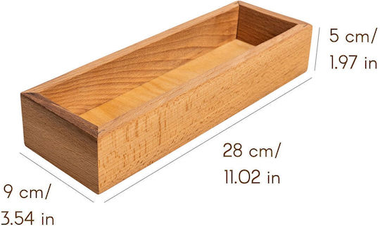 Creative Επιτραπέζια Βάση Ξύλινη 28x9x5εκ. Μπεζ