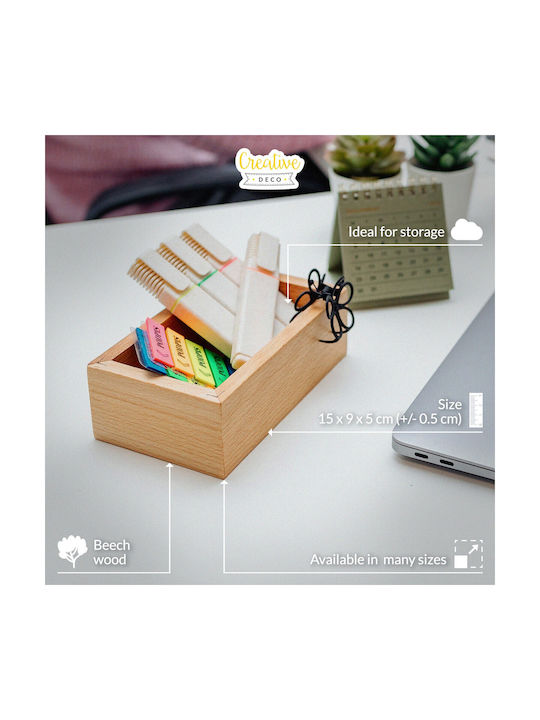 Creative Tischspiel Holz Basis 15x9x5cm Beige