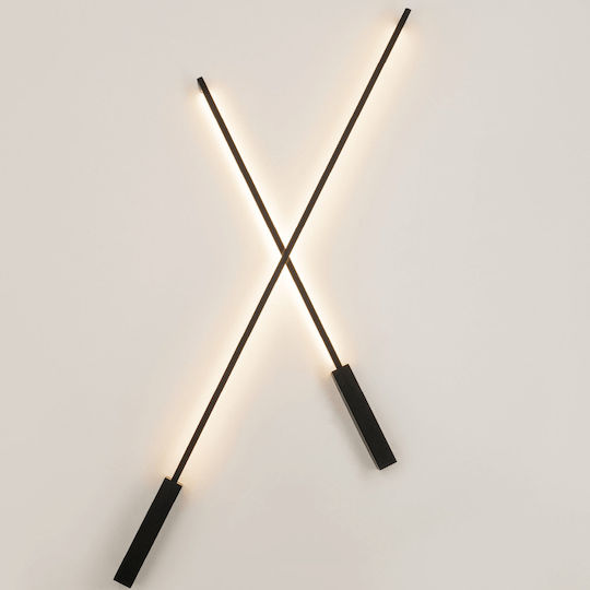 Zambelis Lights Осветително тяло За стена LED Черен 3.5x7x121см.