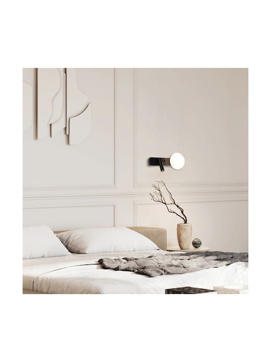 Zambelis Lights Φωτιστικό Τοίχου με Ενσωματωμένο LED Μαύρο