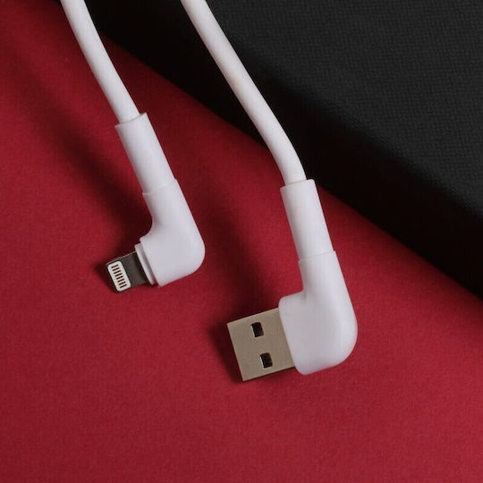 Maxlife USB-A to Lightning Cable Λευκό 1m (MXUC-09)