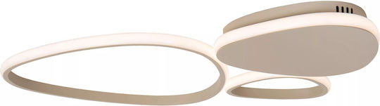 Lucide Lightning Samling Πλαφονιέρα Οροφής Καφέ με Ενσωματωμένο LED
