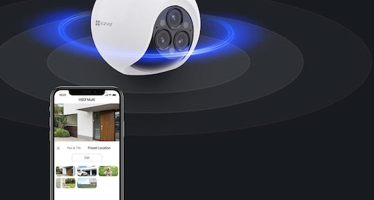 Ezviz CS-H80f IP Cameră de Supraveghere Wi-Fi Full HD+ 4MP Rezistentă la apă cu Comunicare Bidirecțională și Lentilă 2.8mm