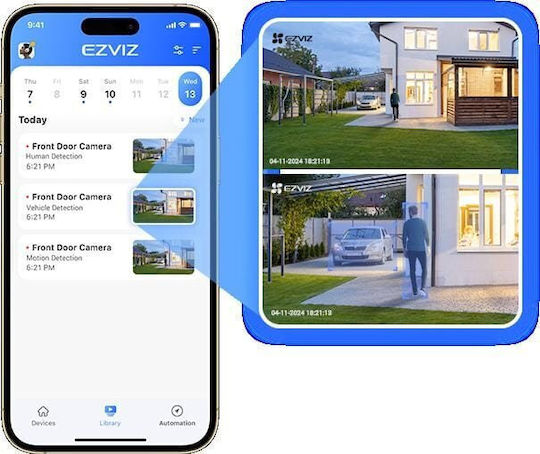 Ezviz CS-H80f IP Cameră de Supraveghere Wi-Fi Full HD+ 4MP Rezistentă la apă cu Comunicare Bidirecțională și Lentilă 2.8mm