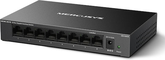 Mercusys MS108GS-M2 Unverwaltet L2 Switch mit 8 Ports Gigabit (1Gbps) Ethernet