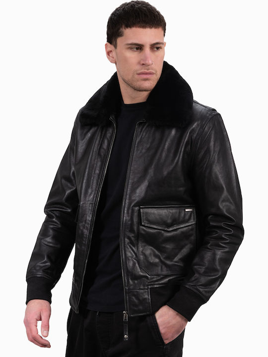 Juliet Buffalo Leather Jacket Black