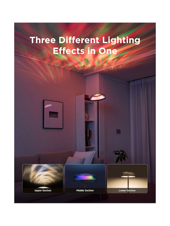 Govee Uplighter H60B0 LED Floor Lamp H170xW31cm. with RGBW Light 1000lm Black