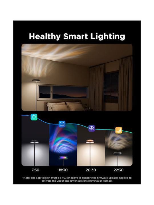 Govee Uplighter H60B0 LED Floor Lamp H170xW31cm. with RGBW Light 1000lm Black