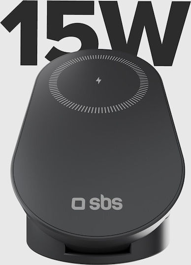 SBS Kabelloses Ladegerät Qi2 15W Schwarzs (3 in 1 Power Dock)