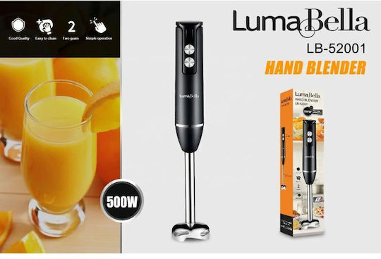 LumaBella Ραβδομπλέντερ με Ανοξείδωτη Ράβδο 500W Μαύρο