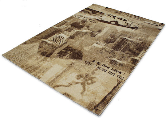 Balsan Urban Art Rug Rectangular Beige Brown