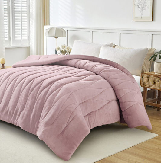 Liolios Home Комбинирано одеяло Куинсайз 220x240бр Doha Lt Pudra 350 г/м²Gsm