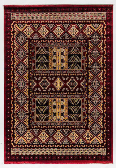 Ns Carpets Afgan Teppich Rechteckig Synthetisch,Polyester/Cotton/Leather Cherry Black