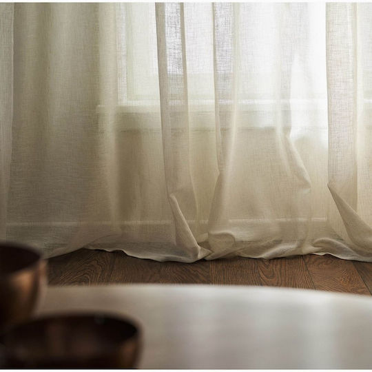 Gofis Home Κουρτίνα με Τρουκς Combe 502 Μπεζ 200x280εκ.