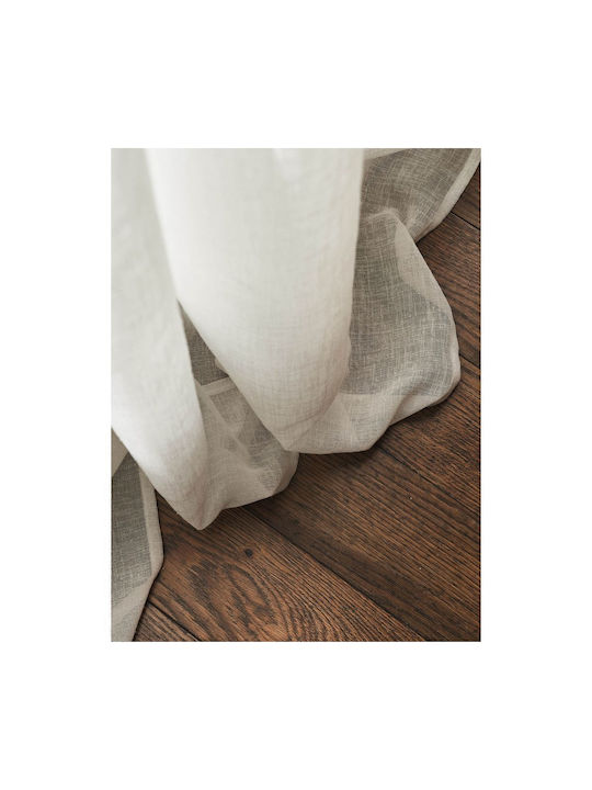 Gofis Home Curtain With Pencil Pleat Combe 502 White 140x295cm