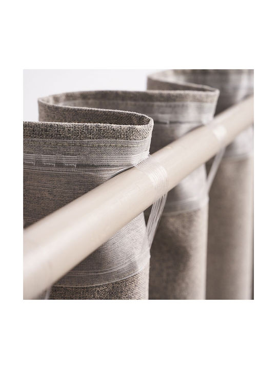 Gofis Home Curtain With Pencil Pleat Combe 502 White 140x295cm