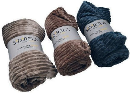 Sidirela Cocoon Κουβέρτα Fleece Διπλή 200x220εκ. Μαύρη