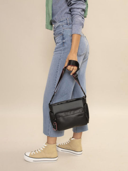 Nicole Damen Schultertasche Schwarz