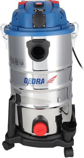 Dedra Staubsauger Flüssigkeiten / Feststoffe 1600W mit Edelstahl Behälter 30Es