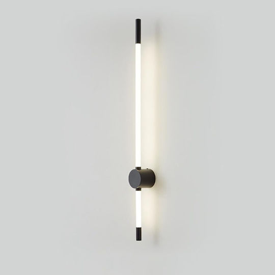 Modern Lamp Wall with Integrated LED Black 60x8x8cm