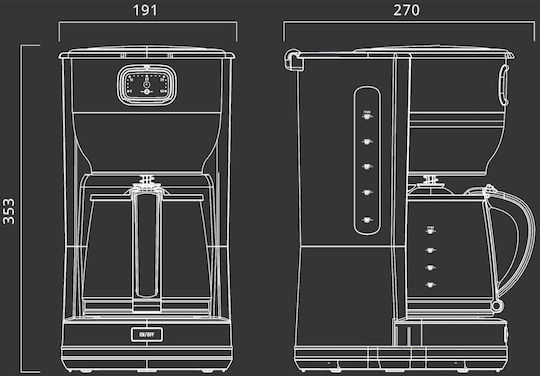 Muse Filter Coffee Machine 1000W