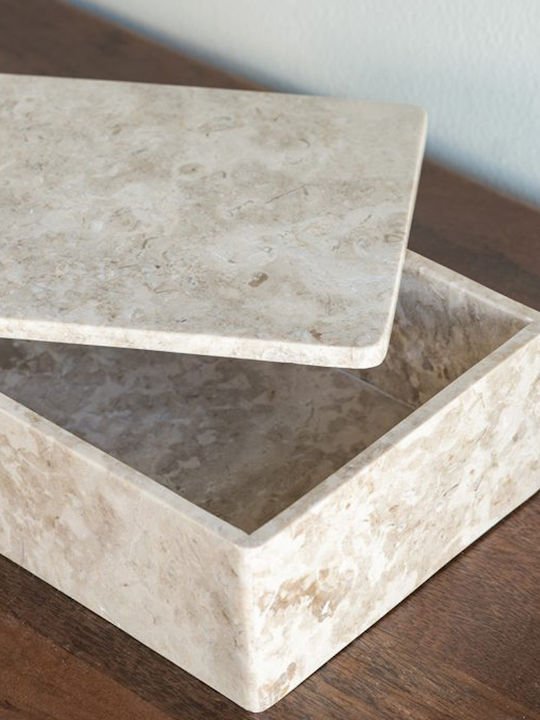 Artekko Μπιζουτιέρα Μπεζ 20x15x7cm
