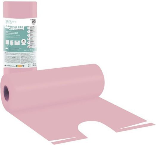 Soft Care Οδοντιατρική Πετσέτα σε Ρολό Ροζ 1ply + 1ply χωρίς Dispenser 80τμχ Rainbow