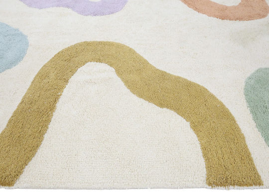 Bekas Carpets Joy Steps 1-iag-3446 Килим Правоъгълена Памук Екрю