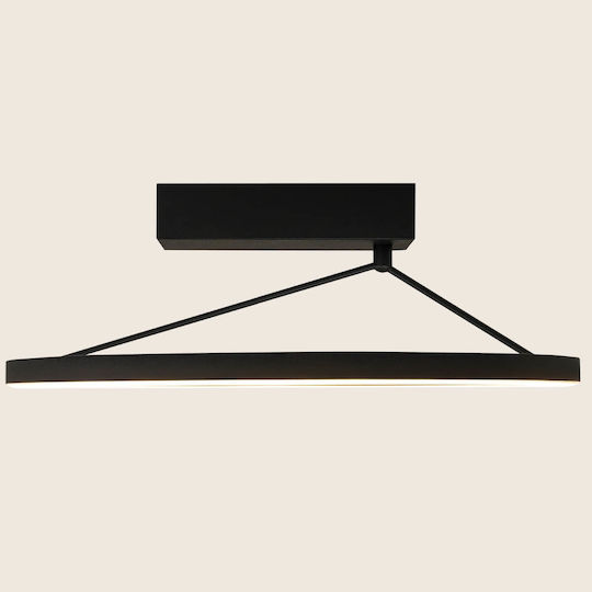 Zambelis Lights Πλαφονιέρα Οροφής Μαύρη με Ενσωματωμένο LED