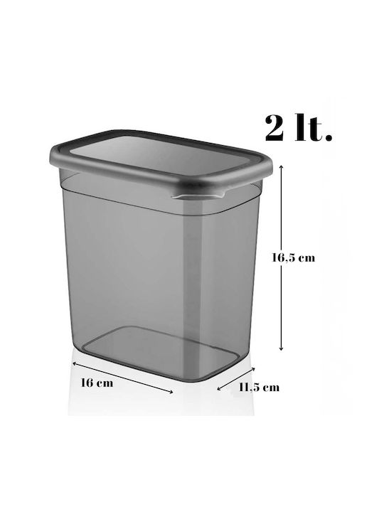 Set 6 Bucăți Vaze Pentru Paste Zahăr Cereale Cu Capac Plastic Transparent 2000ml 6 Bucăți