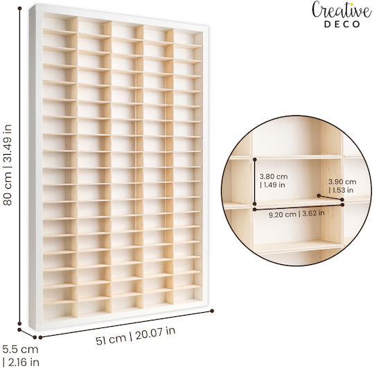 Raft De Perete Pentru Copii Alb 80x51x5.5cm