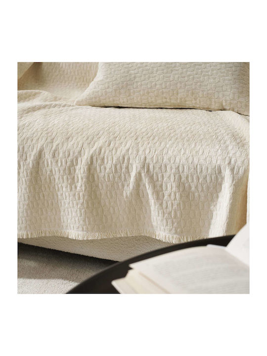 Gofis Home Ondine Ριχτάρι Διθέσιου Καναπέ Ζακάρ 184x250εκ. Ecru 184/05 2007184205007