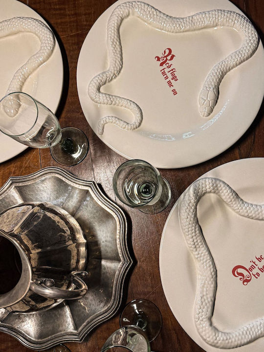 Incartato Ceramics The Forbidden Collection Διακοσμητική Πιατέλα Στρογγυλή Κεραμική Dirty Mind 28x28εκ.