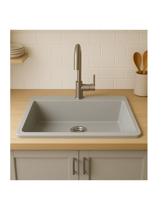 Unixton Drop-In Sink Synthetic Granite W78xD50cm Brown