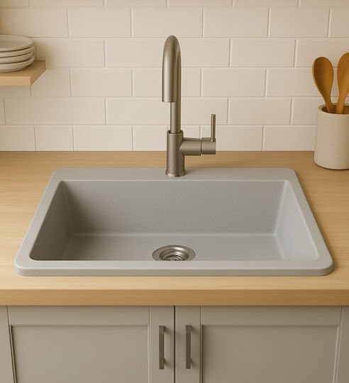 Unixton Drop-In Chiuvetă din Granit Sintetic L78xW50cm Maro