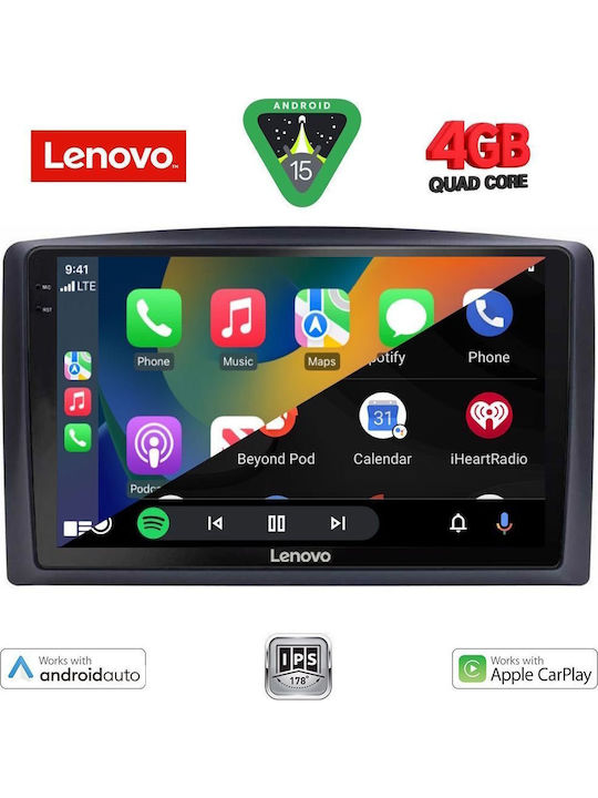 Lenovo Автомобилна Аудио Система (Блутут/USB/WiFi/GPS/Apple-Carplay/Android-Auto) с Тъчскрийн 10"