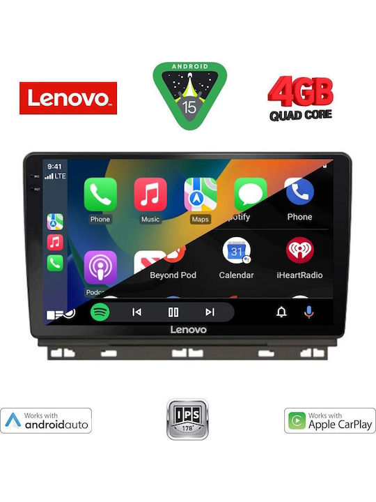 Lenovo Car Audio System for Renault Clio / Captur 2019 (Bluetooth/USB/WiFi/GPS/Apple-Carplay/Android-Auto) with Touch Screen 9"