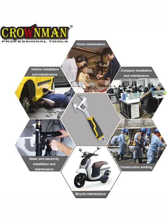 Crownman Γαλλικό Κλειδί Μήκους 200mm