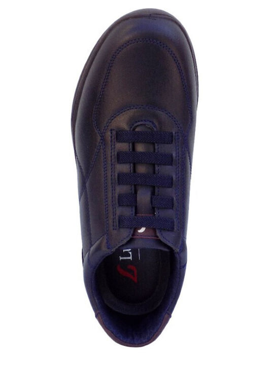 Ανδρικά Sneakers Μπλε Δέρμα
