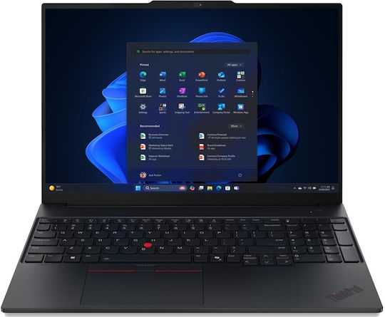 Lenovo ThinkPad E16 Gen 3 16" IPS FHD+ (Ultra 7-255H/32GB/1TB SSD/W11 Pro) Черно (UK Клавиатура)