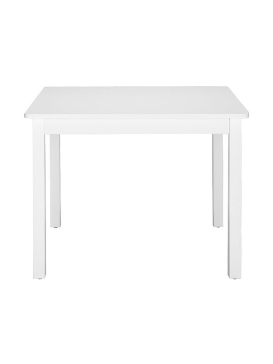 Kids Table Set with Chairs Made of White Wood