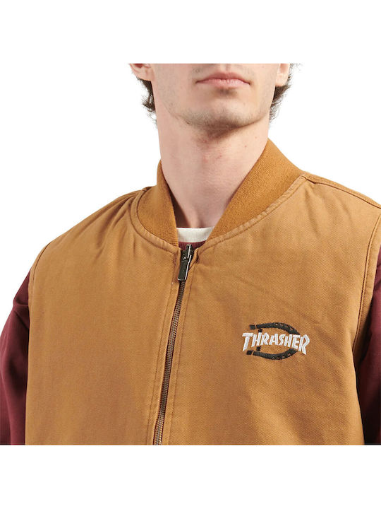 Thrasher Sleeveless Jacket Brown